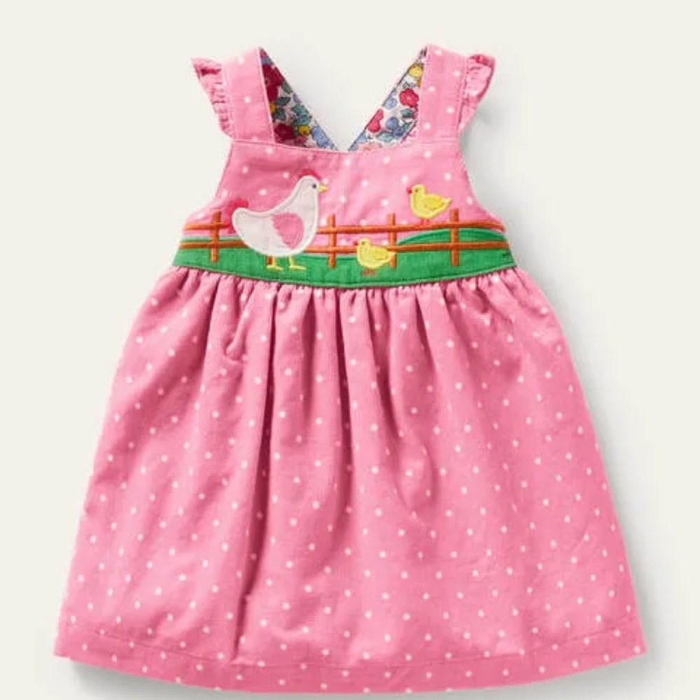 Spotty Appliqué Cord Pinnie